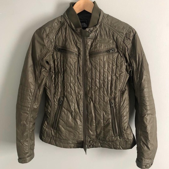 (Women’s M) The North Face Army Green Bomber Jacket - Picture 1 of 5